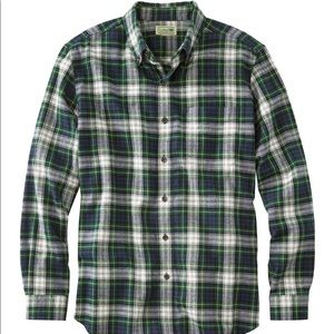 NWT LL Bean men’s dress Gordon plaid shirt